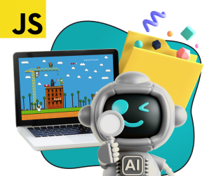 Язык программирования JavaScript + AI. Проектное обучение + геймификация + AI-помощники - КИБЕРшкола программирования для детей, компьютерные курсы для школьников, начинающих и подростков - KIBERone г. Санкт-Петербург